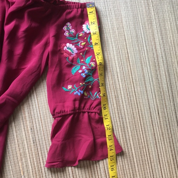 BLUEH CIEL EMBROIDERED Women’s Blouse Size S - Picture 12 of 16